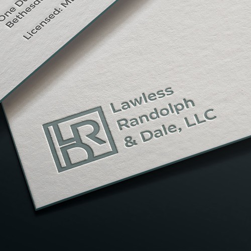 Simple brand with the title 'Logo for a law firm'