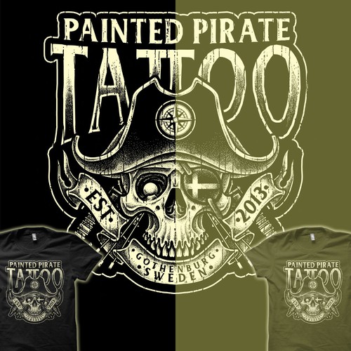 Pirate t-shirt with the title 'Pirate Tattoo'