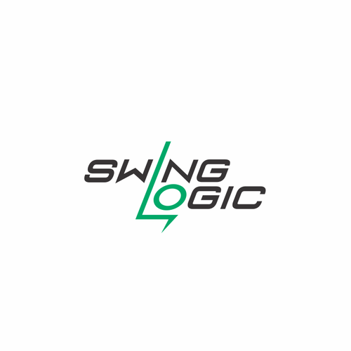 Edgy brand with the title 'clean minimal concept for a golf simulator equipment '