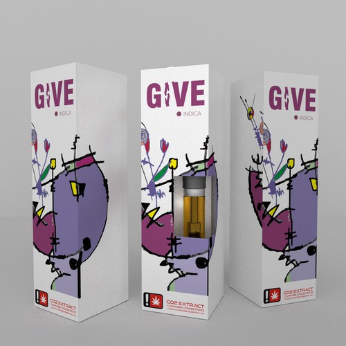 Oil packaging with the title 'LABEL GIVE INDICA'