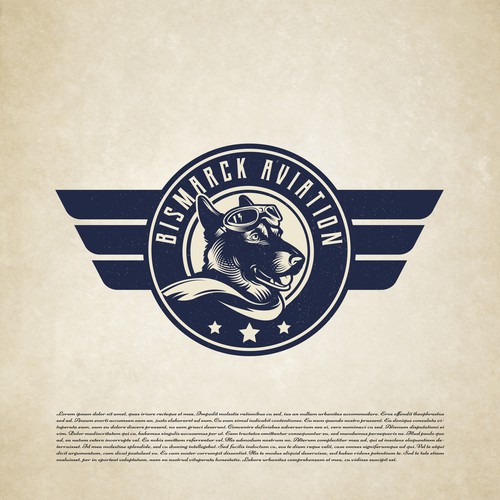 Aviator logo with the title 'Bismarck Aviation'