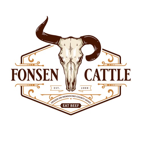 Country logo with the title 'Fonsen Cattle'
