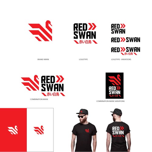 Cybersecurity brand with the title 'RED SWAN'