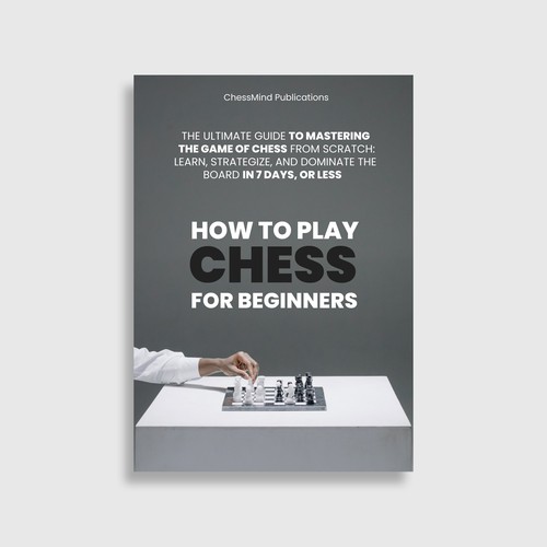 Chess design with the title 'Cover design for chess book'