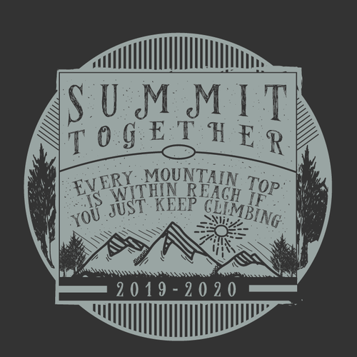 Text design with the title 'Vintage design for SUMMIT TOGETHER'