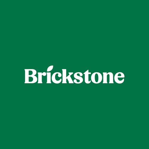 Sleek logo with the title 'Brickstone logo design.'