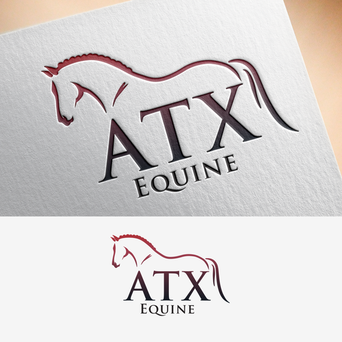 Horse riding logo with the title 'Logo'
