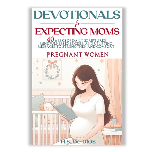 Bible book cover with the title 'DEVOTIONALS expecting mothers'