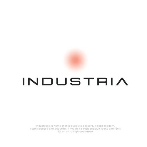 Sphere logo with the title 'Industria Logo Design'
