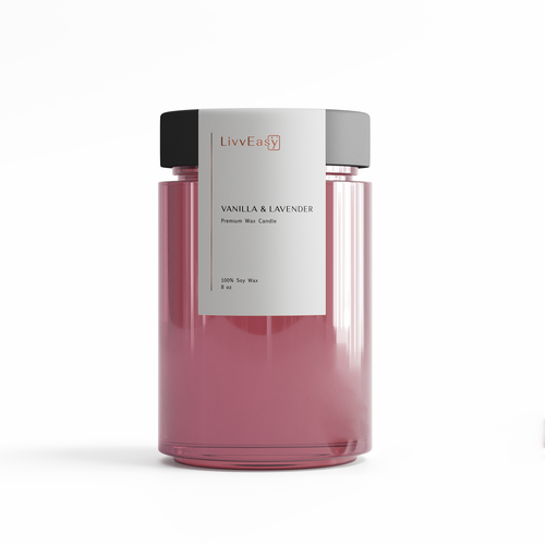 Candle label with the title 'Candle Label Design'