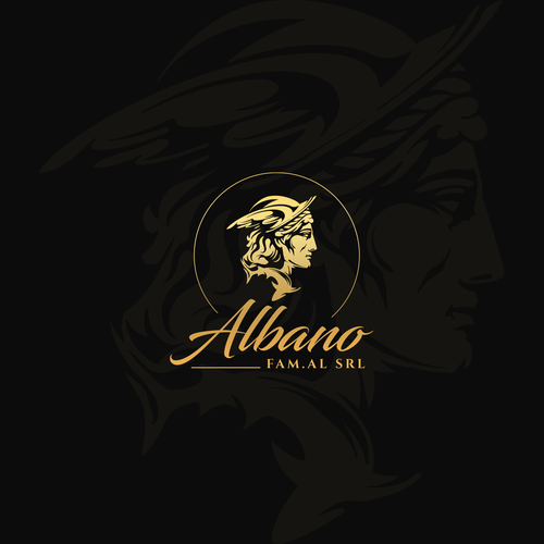 Design with the title 'Hermes Logo, Albano'