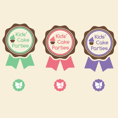 Cupcake logo with the title 'Kids Cake Parties - Awards'