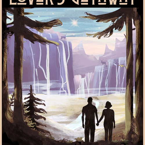 Art Nouveau design with the title 'Vintage Biblcal Travel Poster'