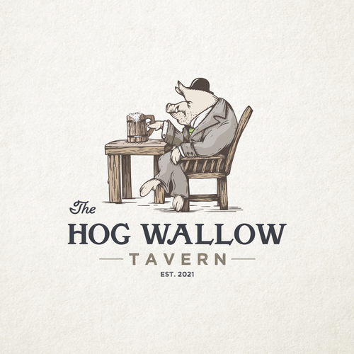 Tavern logo with the title 'Hog Wallow'