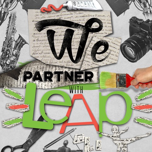 Newspaper design with the title 'Poster design for LeAp'