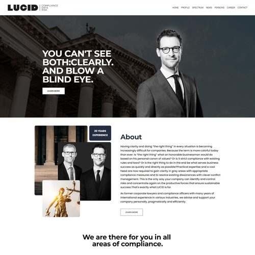 Attorney website with the title 'LUCID'