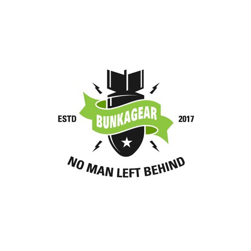 Lightning logo with the title 'BUNKAGEAR Logo'
