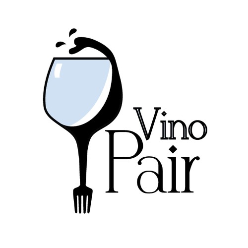Splash logo with the title 'Vino Pair Logo Design'