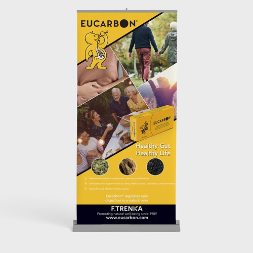 Print-ready design with the title 'roll-up banner'