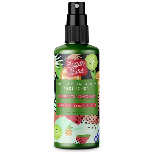 Bathroom design with the title 'Fruity Doodie'