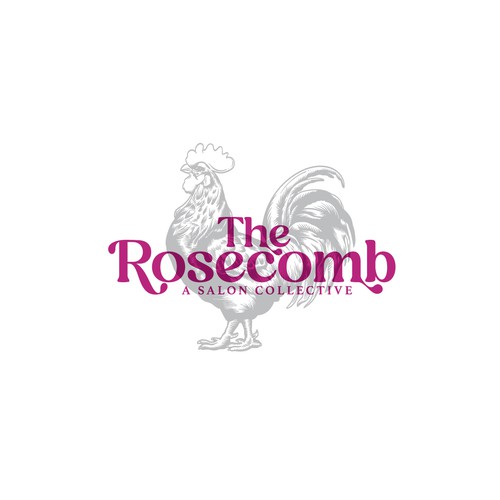 Hair salon brand with the title 'The Rosecomb'