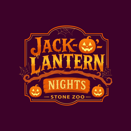 Zoo logo with the title 'Logo Concept for Halloween Zoo Night'