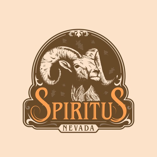 Spirit logo with the title 'Spiritus Wine Logo'
