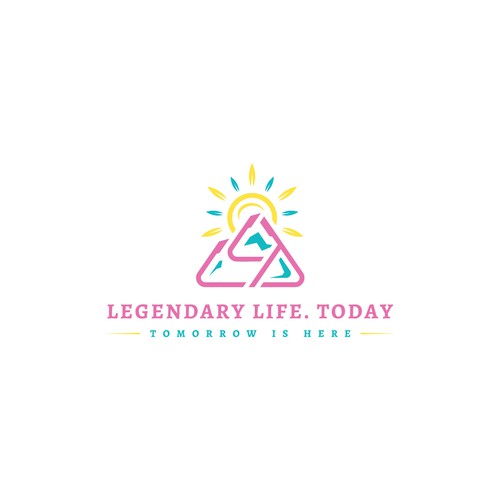 Initial brand with the title 'Legendary Life. Today Logo Concept'