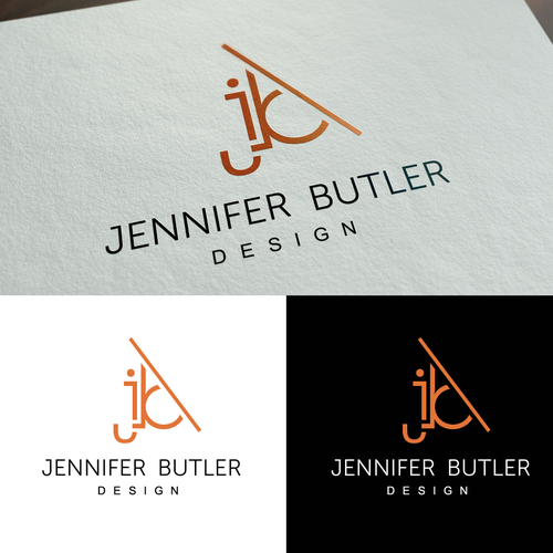 Orange brand with the title 'Logo for Luxury Residential and Commercial Interior Design and Interior Architecture. '