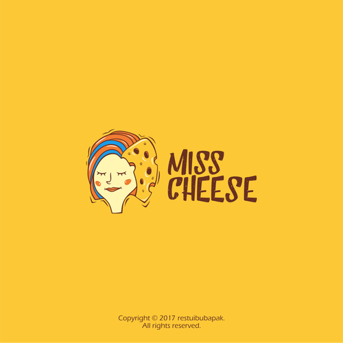 Vector logo with the title 'Create a "Miss Cheese" Logo '
