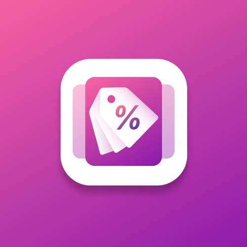 Discount design with the title 'App icon for discount app'