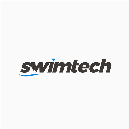 Swimming logo with the title 'swimtech'
