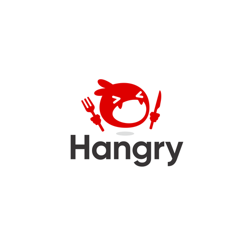 Eating logo with the title 'Fun Logo for Hangry'