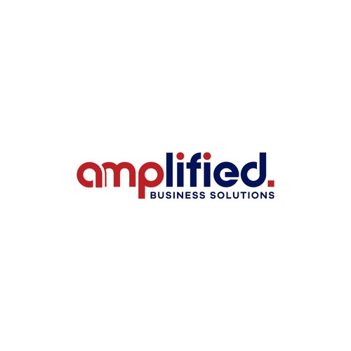 HR design with the title 'Amplified Modern AI-Driven Business & HR Consulting Logo Design'