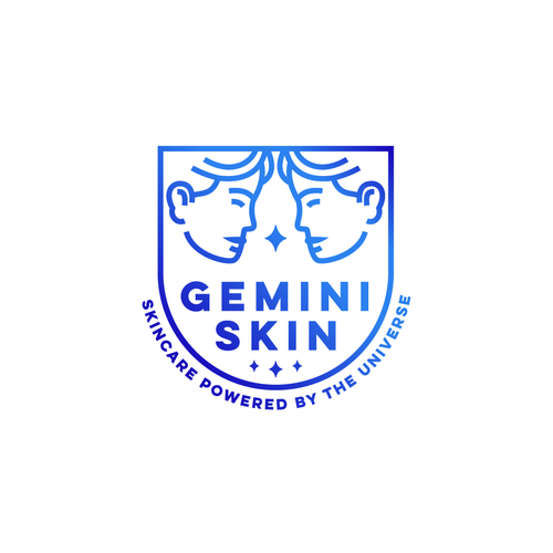 Cobalt blue logo with the title 'Gemini Skin'