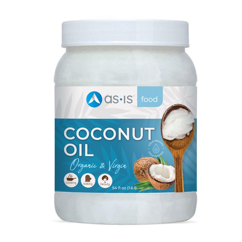 Coconut oil label with the title 'Label for Coconut Oil'