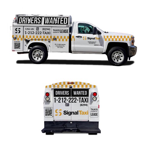 Vehicle graphic design with the title 'Vehicle Wrap Design'