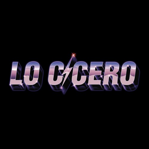 Futuristic artwork with the title 'Lo Cicero Chrome Logotype'