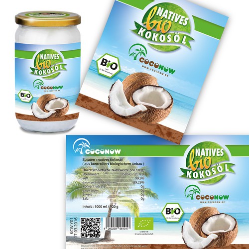 Coconut oil label with the title 'Label for Coconut-Oil'