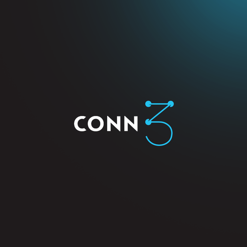 Connectivity logo with the title 'Powerful logo for blockchain app'