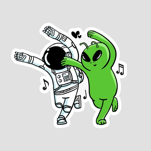 Astronaut design with the title 'Astro Dance'