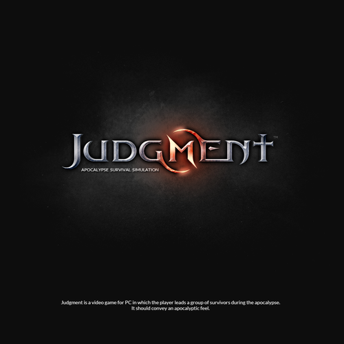 Fantasy logo with the title '"Judgment" game logo (rejected in final)'