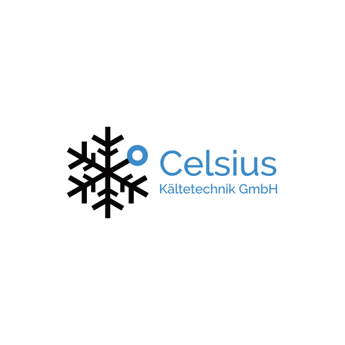 Snowflake design with the title 'Logo für Celsius Kältetechnik GmbH'