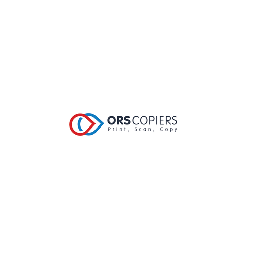 Scan design with the title 'ORS Copiers - A photocopier company needs to look fresh!'