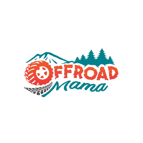 Jeep logo with the title 'Off-road Mama logo'
