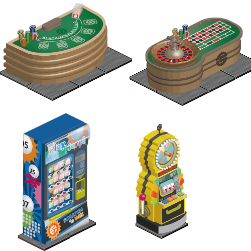Casino design with the title 'Gamify.com casino props for html5 virtual world'