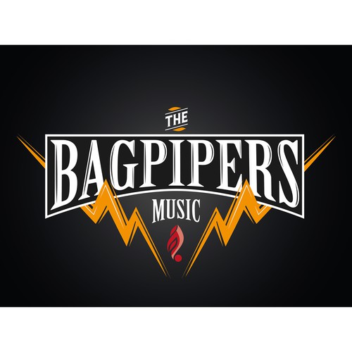 Rolling stone logo with the title 'Logo concept for a Rock Band'