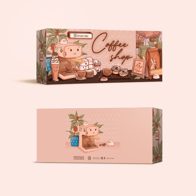Packaging for a Keycap set Coffee theme