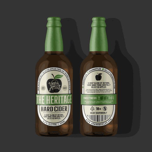 Cider label with the title 'Hard Cider'