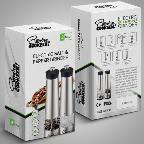 Food packaging with the title 'Package design'